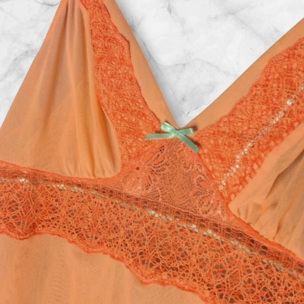 :Med: La Vie En Rose Sheer Pink Camisole.